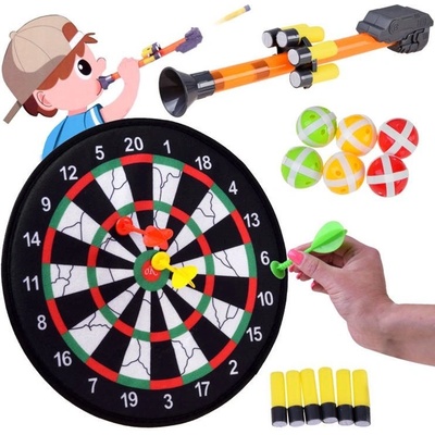 Terč na suchý zip + míčky, šipky, pěnové náboje