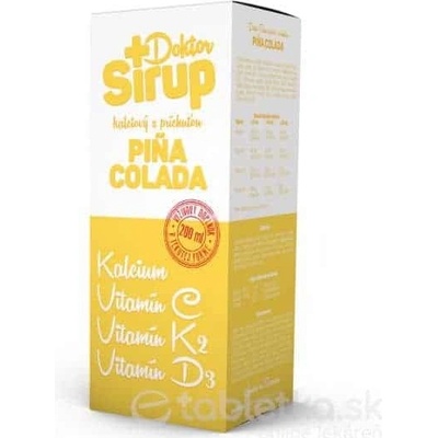 Doktor Sirup kalciový sirup s príchuťou PINA COLADA 1x200 ml