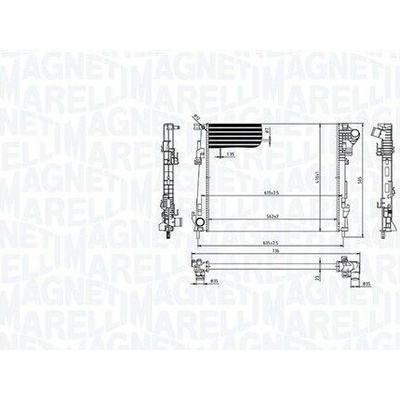 Chladič, chlazení motoru MAGNETI MARELLI 350213213600