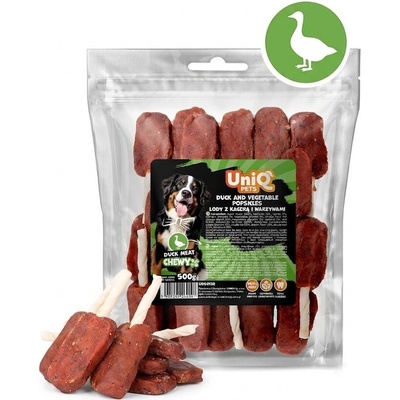 Uniq Pets Dog Snacks Duo Duck and Vegetable Popsicles лакомства за кучета с патешко и зеленчуци, 500 г