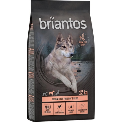 Briantos 2х12кг Light/Sterilised Briantos, суха храна за кучета, без зърно- пуешко и картофи