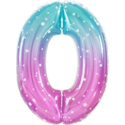 Godan Balónek fóliový číslo 0 Space Vesmír 78 cm