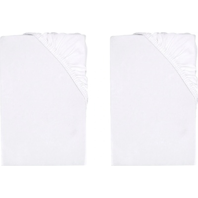 Livarno home Bi-elastická napínacia plachta na boxspringovú posteľ biela 2 ks 90-100x200