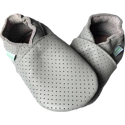 Hopi Hop barefoot kožené capáčky šedé děrované