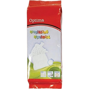Optima Пластилин optima глина за моделиране бяла 1 кг 100092 (100092)