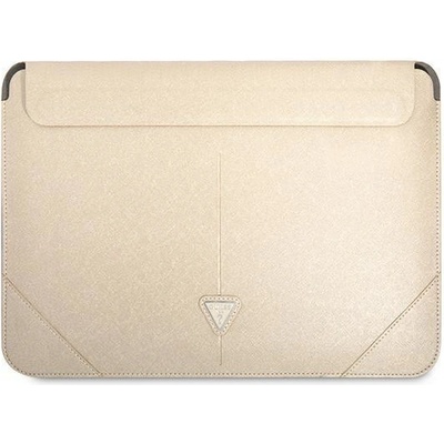 Guess Sleeve Saffiano Triangle Logo GUCS16PSATLE 16" béžové