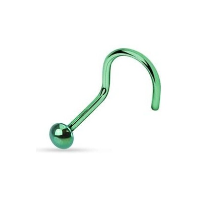 Šperky4U zahnutý piercing do nosu půlkulička N01148G