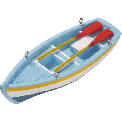 Veslovací člun Hobbyfun, 10 x 3,5 x 1,8 cm, plastový, dekorativní, modrý