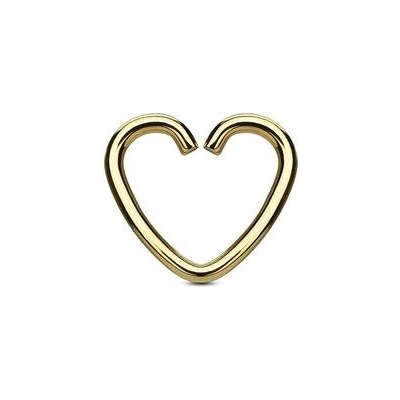 Šperky4U falešný cartilage piercing do ucha srdce FP01027-GD