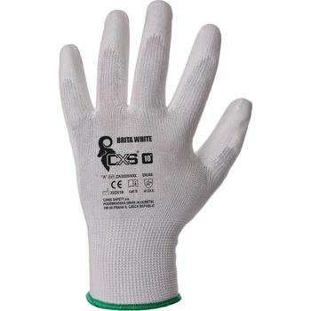 CANIS SAFETY a. s Cxs brita white / Ръкавици, потопени в полиуретан - бели 7 (344000110007)