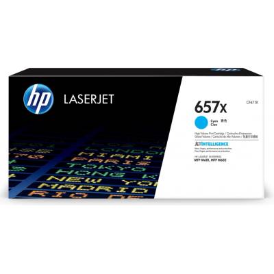 HP 657X originální tonerová kazeta azurová CF471X