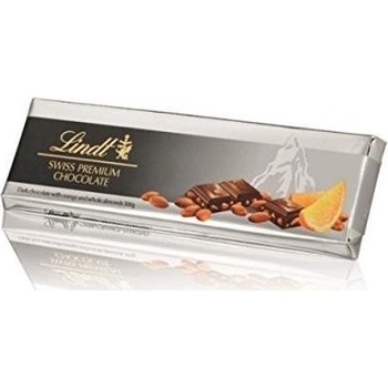 Lindt horká čokoláda s kúskami mandlí a pomaranča 300 g
