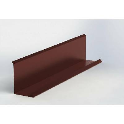 Lemování zdí klasik r.š.333mm pozinkované Lakované RAL 8017 hnědá čoko s folií dl.2m