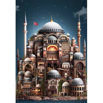Anatolian - Puzzle Yasin Yaman: Hagia Sophia - 1 000 piese