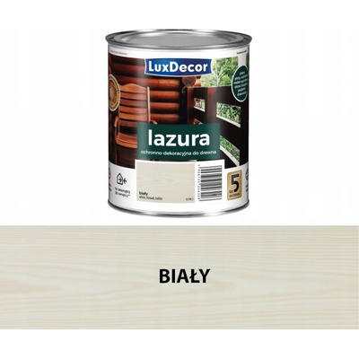 Lazura Luxdecor 5 let ochrany 4,5 l bílá