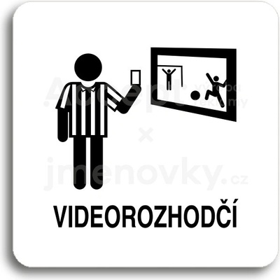 ACCEPT Piktogram videorozhodčí II - bílá tabulka - černý tisk bez rámečku
