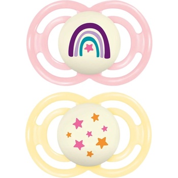 MAM Perfect Night 16+ months биберон Pink/ Yellow 2 бр