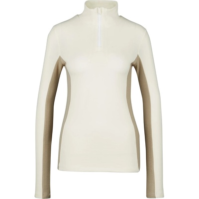 We Norwegians Дамско мериносово термобельо We norwegians Women's Tryvann Colblock Zipup Merino base layer - White / Sand (115-1673-1214)