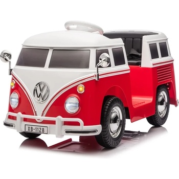 Ретро акумулаторен бус за деца Volkswagen T1 12V с дистанционно управление (XB1128-red)