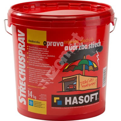 HASOFT Hydroizolace střešní krytiny Hasoft Střechusprav 14 kg šedý