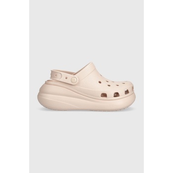 Crocs Чехли Crocs Classic Crush Clog в розово със скосена платформа 207521 206121 (207521.6UR)