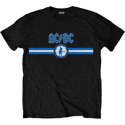 AC/DC Blue Logo & Stripe Black 2XL Риза (ACDCTS80MB05)