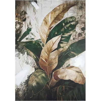 Obraz na plátně Listy, 100 × 70 cm, ručně malovaný CA-01432