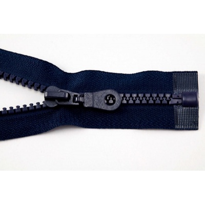 Deliteľný kostený zips - dĺžka (30 - 95 cm) - rôzne farby 50 cm Tmavo modrá
