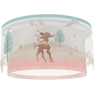 Dalber 61276 - Детска плафониера LOVING DEER 2xE27/15W/230V (PI565)