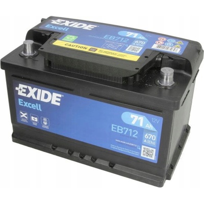 Exide Excell 12V 71Ah 670A EB712