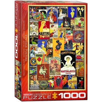 EUROGRAPHICS - Puzzle Vintage Posters retro - 1 000 piese