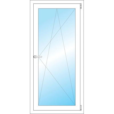 OKNA HNED Plastové okno 62x131 cm (620x1310 mm) bílé otevíravé a sklopné pravé