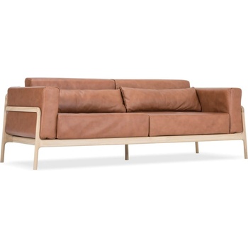 GAZZDA Диван от коняк кафява биволска кожа с масивна дъбова конструкция , 210 см Fawn - Gazzda (087-00006)