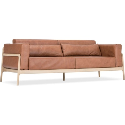 GAZZDA Диван от коняк кафява биволска кожа с масивна дъбова конструкция , 210 см Fawn - Gazzda (087-00006)