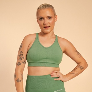 GymBeam BeastPink Спортен сутиен Hyper Olivine M