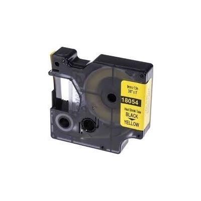 Naplnka Kompatibilná páska s Dymo 18054 / S0718290, 9mm x 1,5m, čierna tlač / žltý podklad