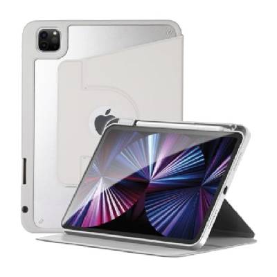 Въртящ се 360° калъф с място за Apple Pencil за iPad Pro 12, 9" (2018-2022) - сиво (69173)