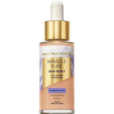 MAX Factor Miracle Pure Серум фон дьо тен 2 в 1, 30-40 Fair-Light, 30 ml