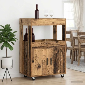 vidaXL Бар Карт Старо дърво 60 x 39, 5 x 89 см Инженерна дървесина (8015684)