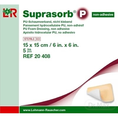 Suprasorb PU Krytie na rany nelepiace penové polyuretánové15 x 15 cm 5 ks