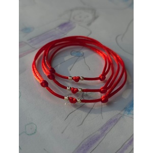 Kathryn' s Bracelets Гривни с червен конец и злато за семейство (СКЗТ)