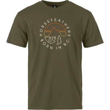 Horsefeathers Тениска Line Circle - burnt olive Horsefeathers | Zelen | МЪЖЕ | S