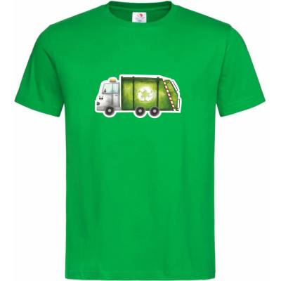 Pískacie tričko detské smetiarske auto biela