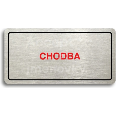 ACCEPT Piktogram CHODBA - stříbrná tabulka - barevný tisk