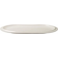 Bolia Servírovací tanier Edge Serving Plate 25x40 cm, ecru stoneware