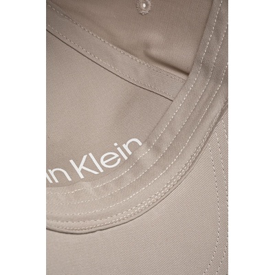 Calvin Klein Памучна шапка с козирка Calvin Klein в бежово с изчистен дизайн K50K511987 (K50K511987)