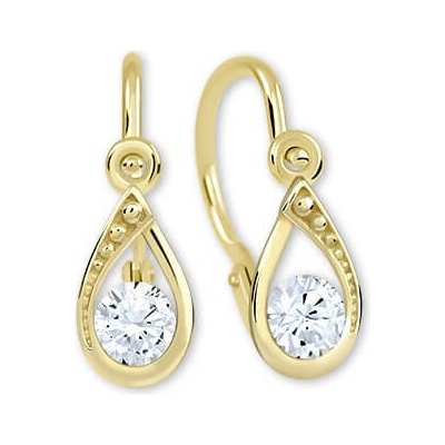 Soliter Očarujúce zlaté náušnice s čírymi kryštálmi 236 001 01016