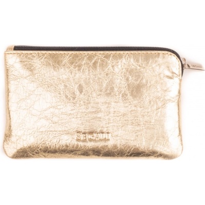 Segali Kožená mini peněženka-klíčenka 7289 golden shiny