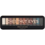 Profusion Cosmetics Chestnut Eyes Eyeshadow Makeup Case - Палитра с 12 цвята сенки за очи и четка