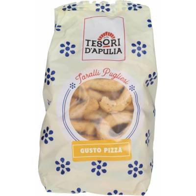 Tesori d’Apulia tradičné apúlske chrumkavé taralli s príchuťou pizze 300 g